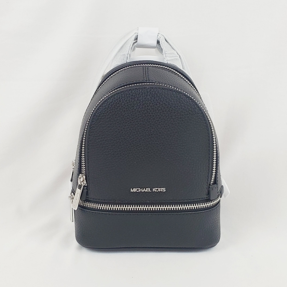 Michael Kors Rhea Extra-Small Pebbled Leather Backpack - Picture 4 of 13